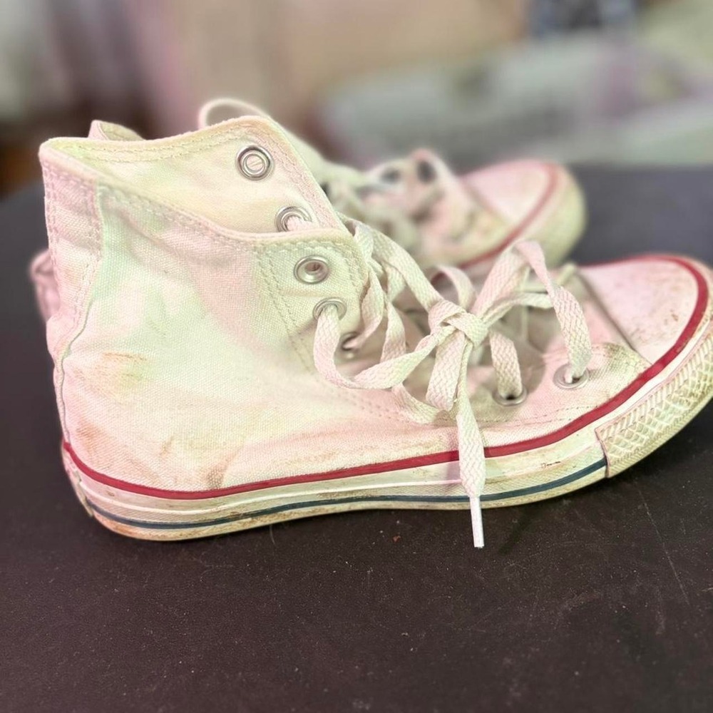 Converse Chuck Taylor AllStar High Top White Canvas Sneakers M7650 Mens 4 Wmns 6